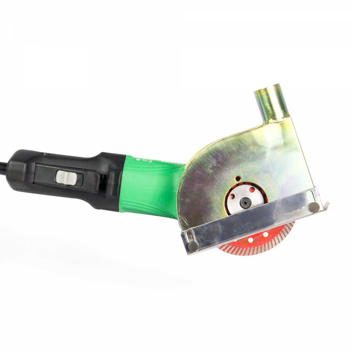 Dust free cutting and chasing angle grinder cowls, 115 mm to 230 mm